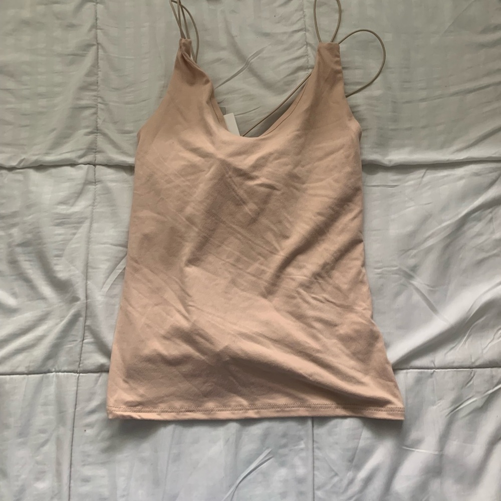 Small Tan Tank Top Spaghetti Strap